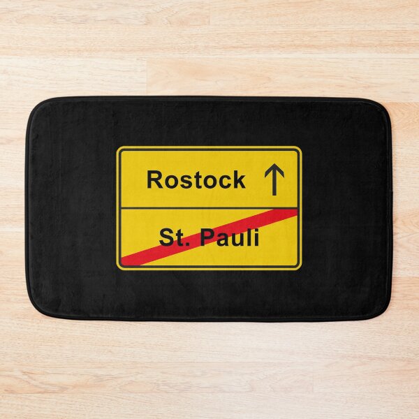 Item preview, Rostock Rostocker anti St. Pauli place-name sign designed and sold by GeogDesigns.
