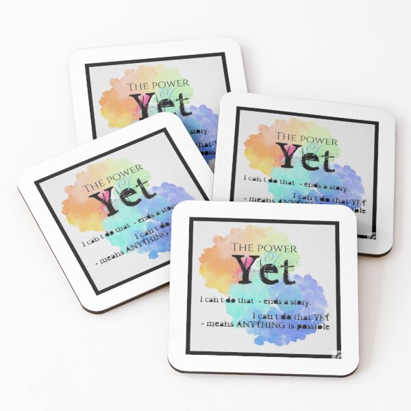 Item preview, The power of Yet watercolor rainbow cloud designed and sold by Something Arty.