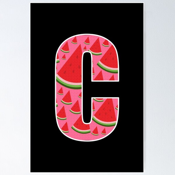 Artikelvorschau, Wassermelonen-Monogramm - Buchstabe C. entworfen und verkauft von dylanxh.