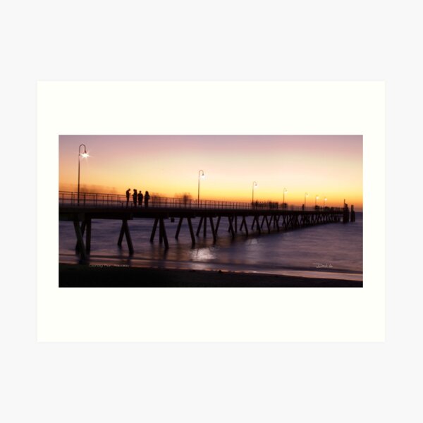 Sunset on Glenelg Pier Art Print