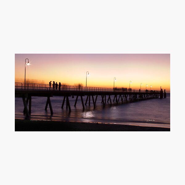 Sunset on Glenelg Pier Photographic Print