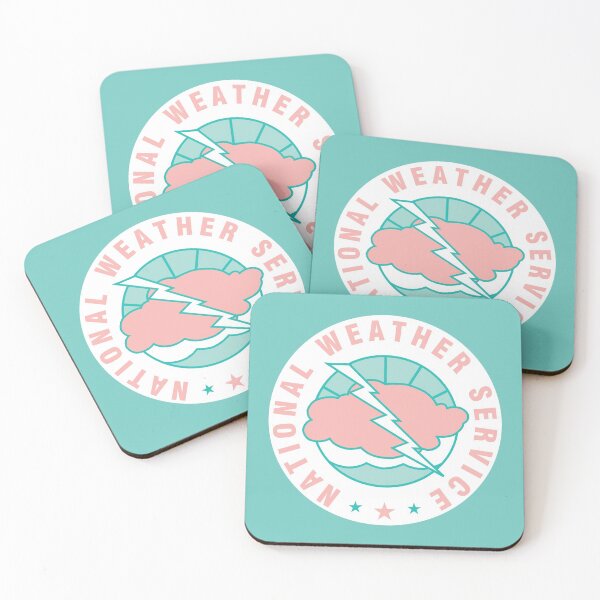 Item preview, National Weather Service logo (pink x teal) designed and sold by Minnip0ps.