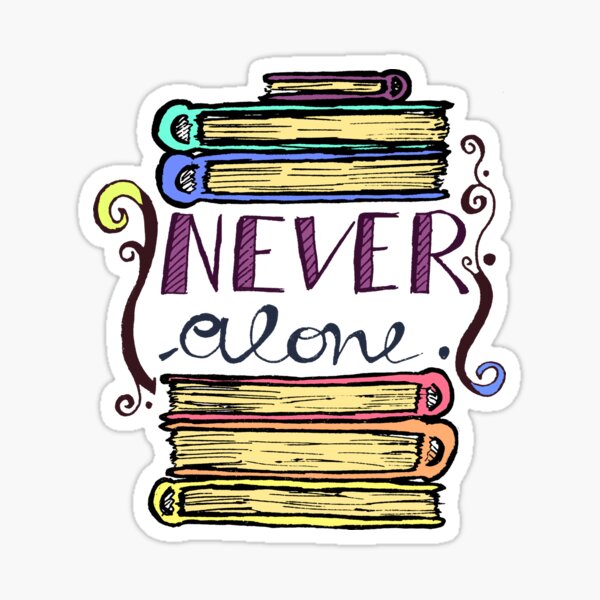 Item preview, never alone - books designed and sold by FandomizedRose.