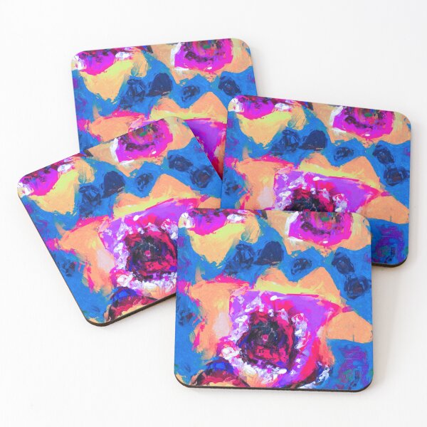 Item preview, Blue Field of Red Flowers designed and sold by ntartworks.