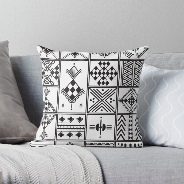 Graphisme motif kabyle Amazigh Coussin