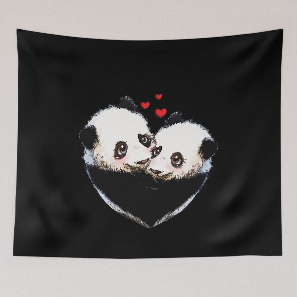 Item preview, panda and love, sweet heart designed and sold by Collagedream.