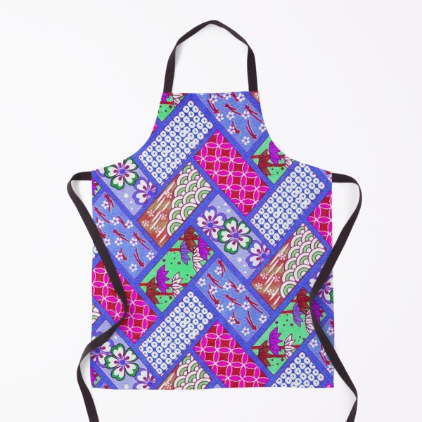 Item preview, PINK GREEN BLUE LAMINATE FLORAL GEOMETRIC JAPANESE QUILT PATTERN designed and sold by BulganLumini.