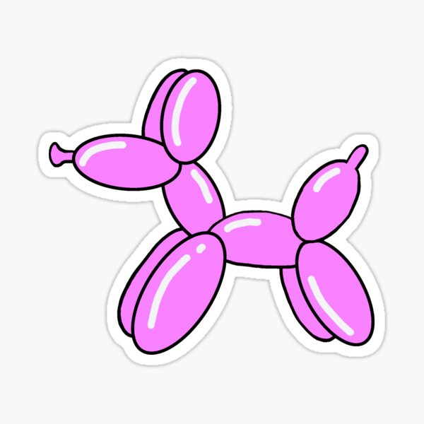 Purple Balloon Dog Sticker