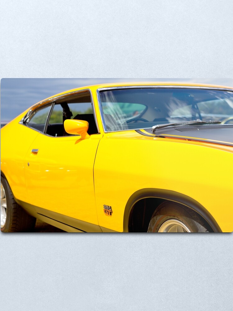 Alternate view of Yellow Ford XA coupe Metal Print