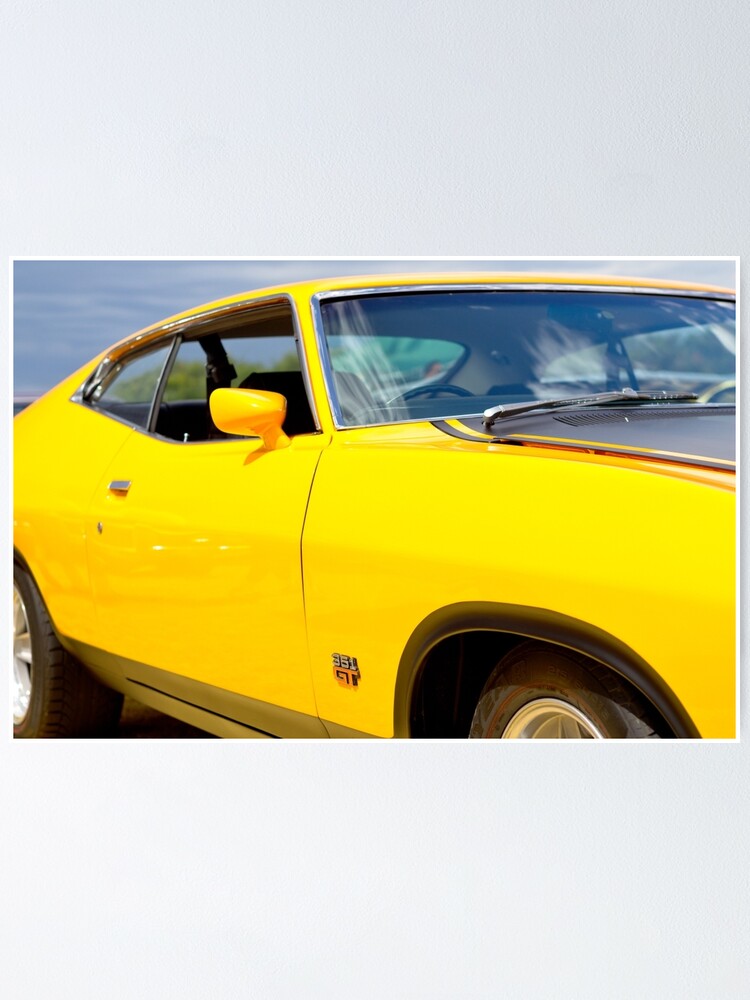 Alternate view of Yellow Ford XA coupe Poster