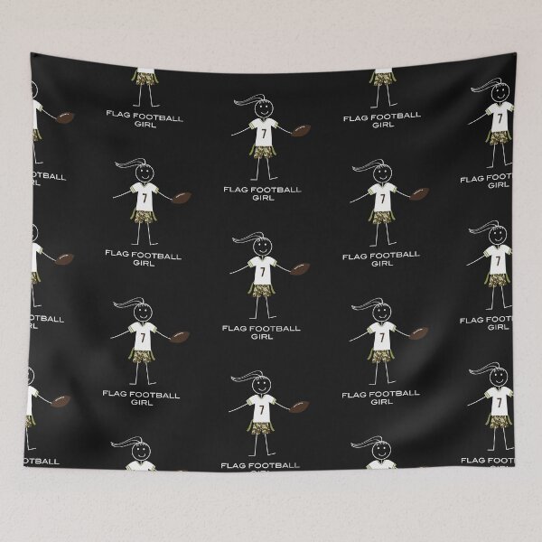 Item preview, Funny Womens Flag Football Girl Illustration Stick Girl designed and sold by whyitsme.