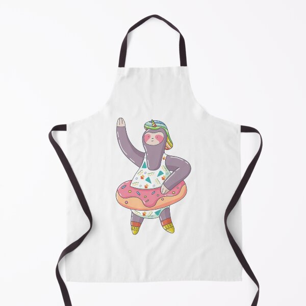 Item preview, Cute unicorn sloth with donut inflatable float rubber ring designed and sold by ELBStore.