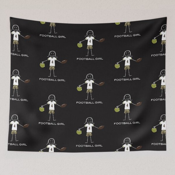 Item preview, Funny Football Girl Stick Figure Football Player designed and sold by whyitsme.