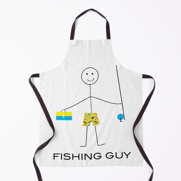 Item preview, Funny Fishing Guy Illustrated Stick Man Fisherman designed and sold by whyitsme.