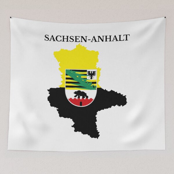 Item preview, Saxony-Anhalt, Sachsen-Anhalt Map Flag, Germany designed and sold by marosharaf.