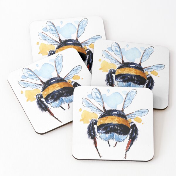 Item preview, Bumblebee Bottom Watercolor Splatter Art designed and sold by tangsprellart.