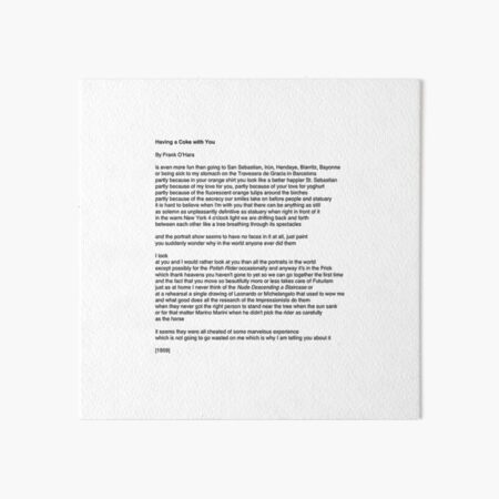 Having a Coke with You Art Board Print