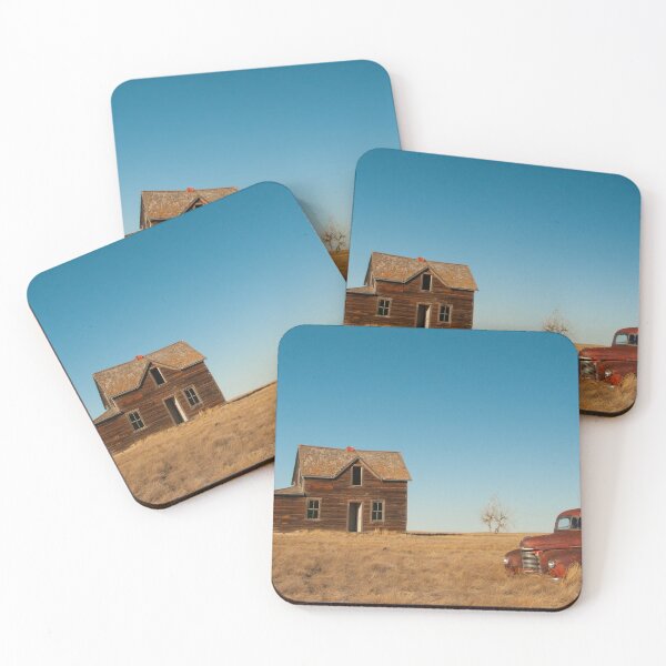 Item preview, old wooden prairie house and old abandoned ruck designed and sold by marvin barth.
