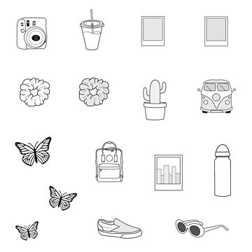 Artwork thumbnail, Vsco and aesthetic white sticker pack by Pastel-PaletteD