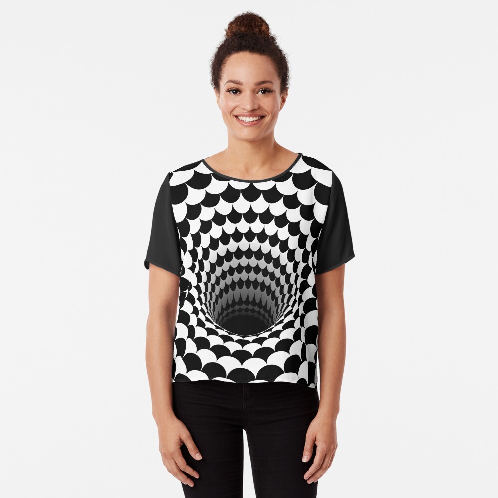 Optical Illusion Black Hole Scales (Black/White)