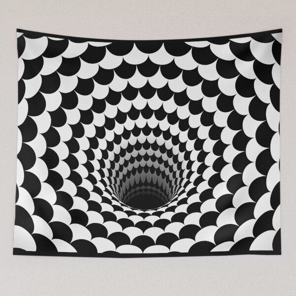 Item preview, Optical Illusion Black Hole Scales (Black/White) designed and sold by hyproinc.
