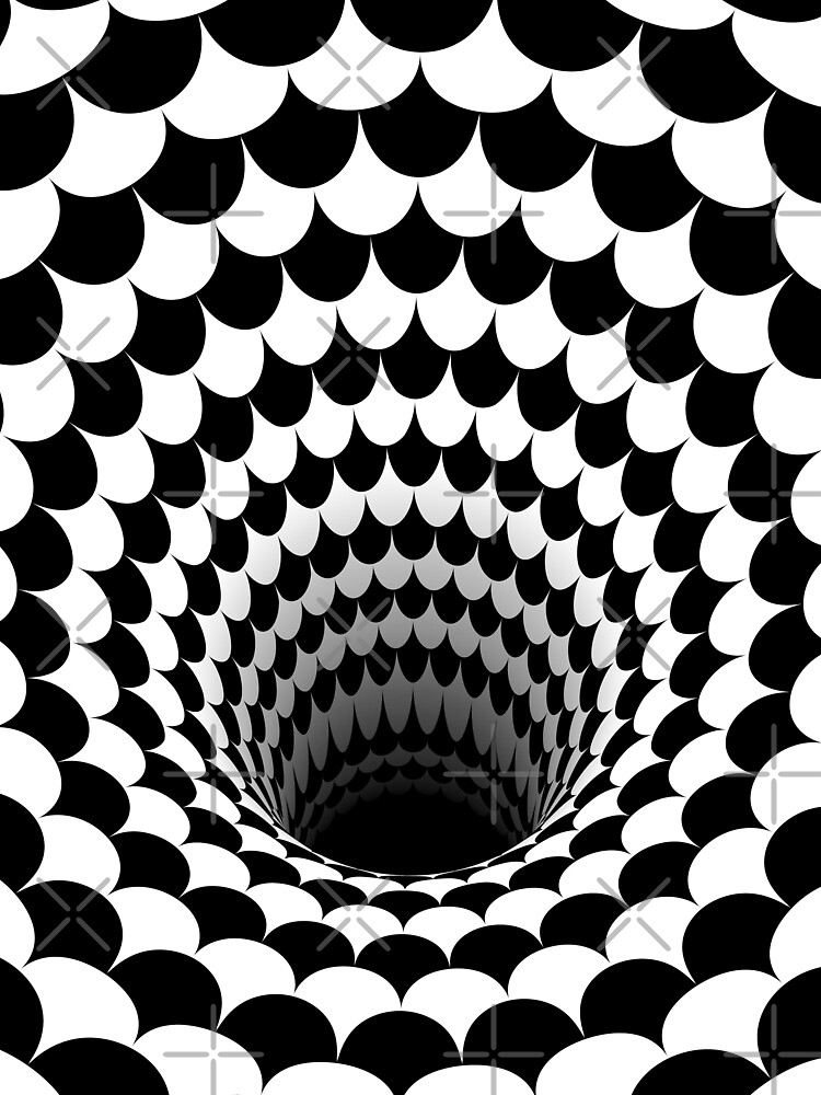 Optical Illusion Black Hole Scales (Black/White) by hyproinc