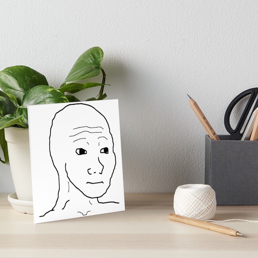 Doomer Wojak | Funny Meme | Art Board Print