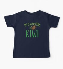 I'm a WEE little kiwi with New Zealand map Baby Tee