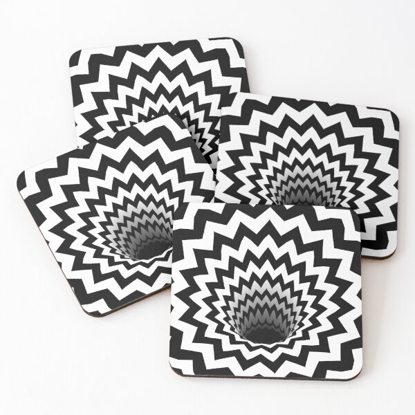 Item preview, Optical Illusion Black Hole Chevron (Black/White) designed and sold by hyproinc.