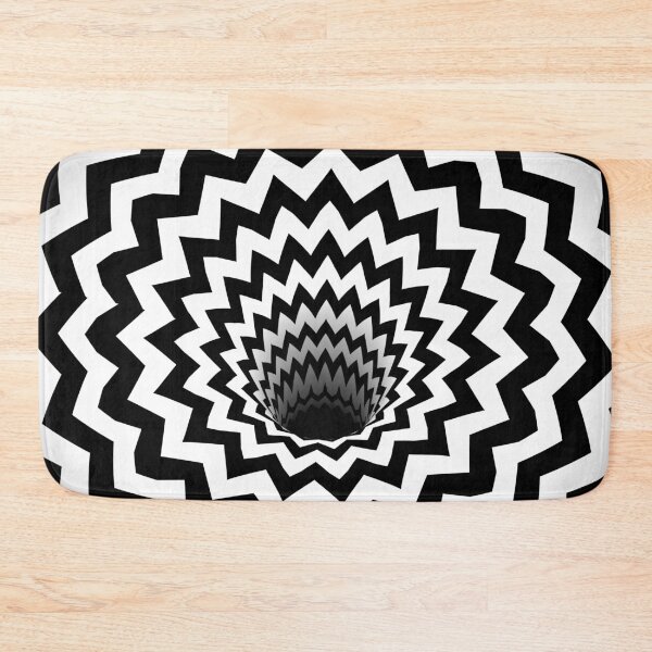 Item preview, Optical Illusion Black Hole Chevron (Black/White) designed and sold by hyproinc.
