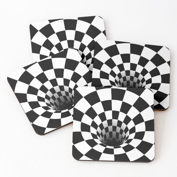 Item preview, Optical Illusion Black Hole Checkerboard (Black/White) designed and sold by hyproinc.