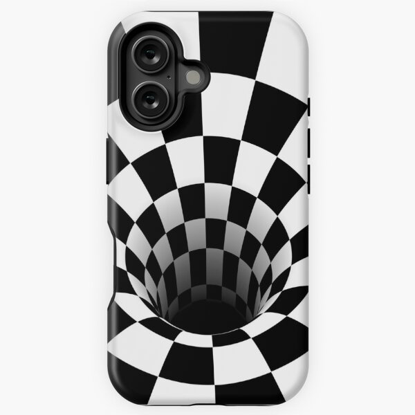 Aperçu de l'œuvre Damier Trou Noir Illusion Optique (Noir / Blanc) créée et vendue par hyproinc.