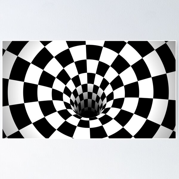 Checkerboard Optical Illusion Posters for Sale