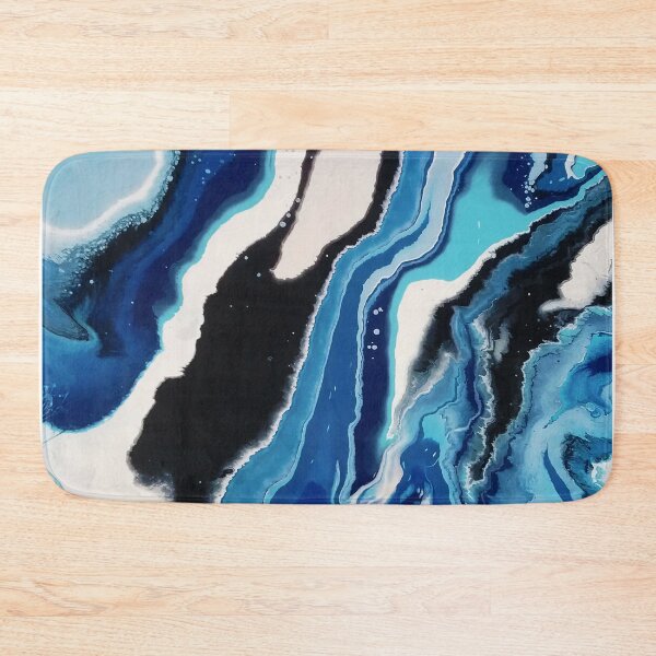 Item preview, Blue Waves Modern Art Print designed and sold by STARtoSTONE.