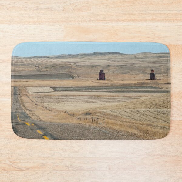 Item preview, two prairie grain elevators of in the distance  designed and sold by marvin barth.