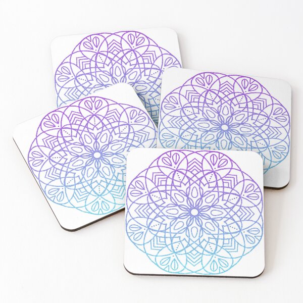 Item preview, Flower Mandala in Blue-Purple Gradient  designed and sold by cosmicmouse.