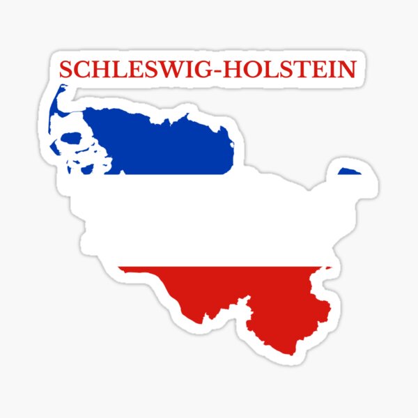 Schleswig-Holstein Map Flag, Germany Sticker