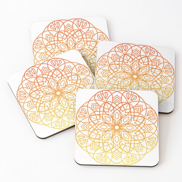 Item preview, Flower Mandala in Red-Yellow Gradient  designed and sold by cosmicmouse.