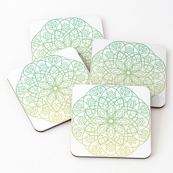 Item preview, Flower Mandala in Green-Yellow Gradient  designed and sold by cosmicmouse.