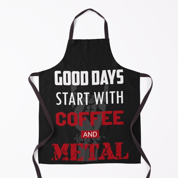 Item preview, Los buenos días comienzan con café y metal designed and sold by ShirtheadDesign.