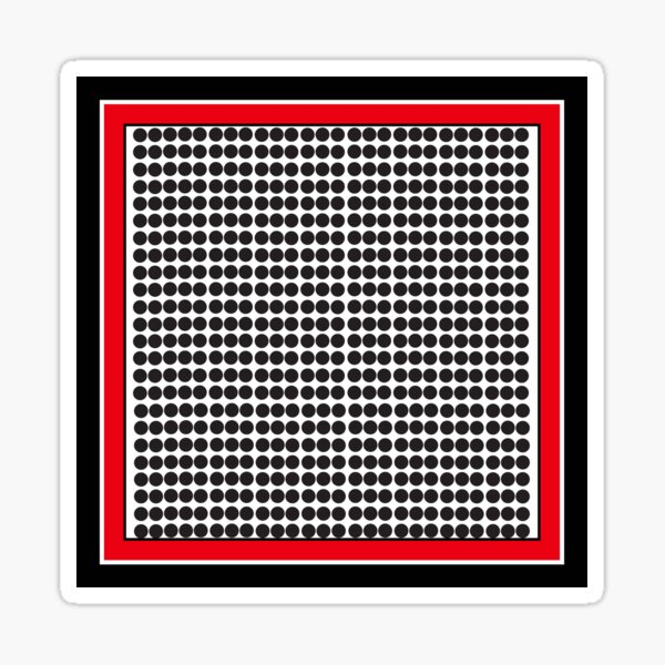 Black and Red Dots Sticker