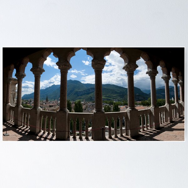 Item preview, View of Trento from the Buonconsiglio castle old cities of Europe in the Alps landscape panoramic color - Sguardi dal passato designed and sold by visionitaliane.
