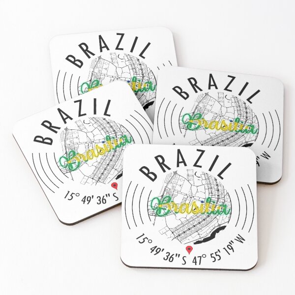 Item preview, Brasilia, BRAZIL Road Map Art - Earth Tones designed and sold by hatimelhag.