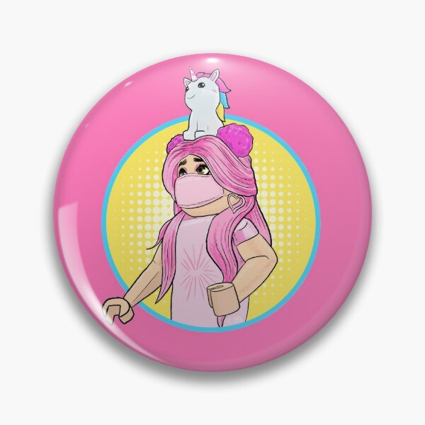 Roblox Girl Pins And Buttons Redbubble - roblox bloxburg unicorn drawing ids