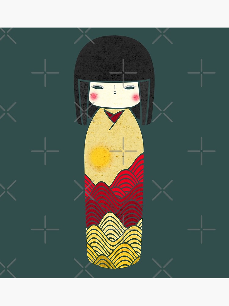 Red Sea Kokeshi Doll Poster By Stormy Rose Redbubble