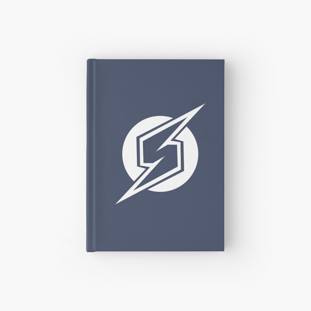 "Metroid Symbol - Super Smash Bros. (white)" Hardcover Journal by