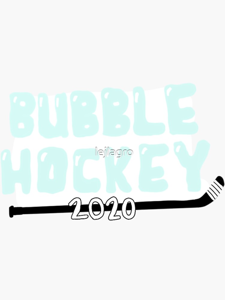 "bubble letters bubble hockey" Sticker for Sale by lejlagro Redbubble