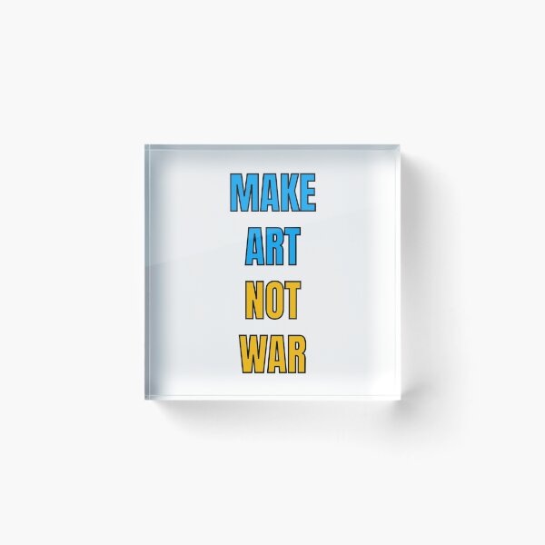 Item preview, Make art not war - blue and yellow designed and sold by Inspirationmotivation.