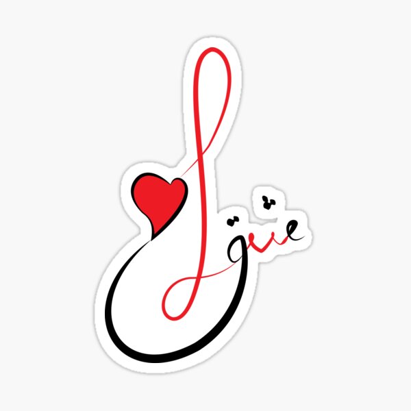 Love Typography Sticker
