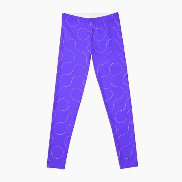 Excitedly Inoffensive Mercury (outlines on purple) Leggings